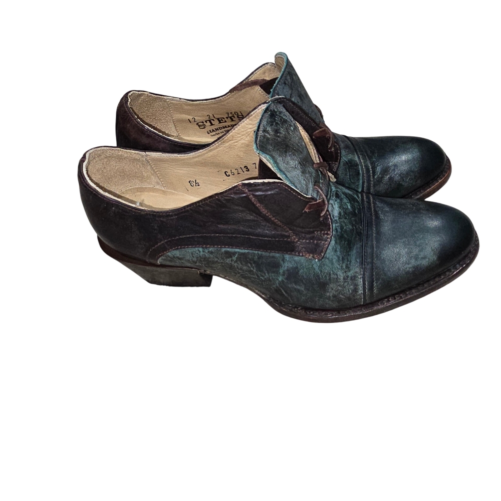Stetson Dark Teal Oxfords for Men - Picture 3 of 10